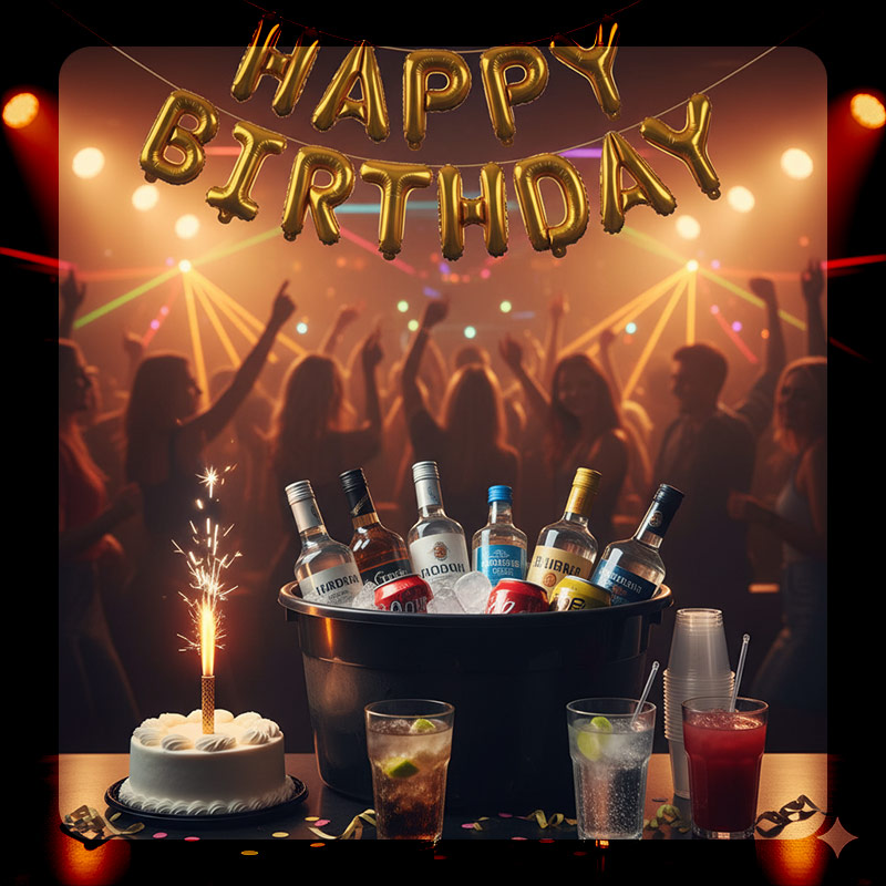 Bronze birthday setup